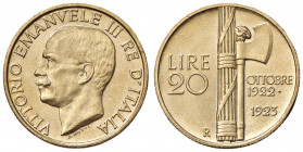 Vittorio Emanuele III (1900-1946) 20 Lire 1923 - Nomisma 1082 AU R Colpetti al bordo.
SPL-FDC