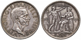 Vittorio Emanuele III (1900-1946) 20 Lire 1927 Anno VI - Nomisma 1084 AG
FDC