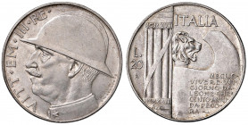 Vittorio Emanuele III (1900-1946) 20 Lire 1928 Elmetto - Nomisma 1093 AG
qFDC