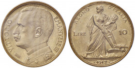 Vittorio Emanuele III (1900-1946) 10 Lire 1912 - Nomisma 1102 AU RR Sigillato FDC dal Dott. Simone Rocco di Torrepadula.
FDC