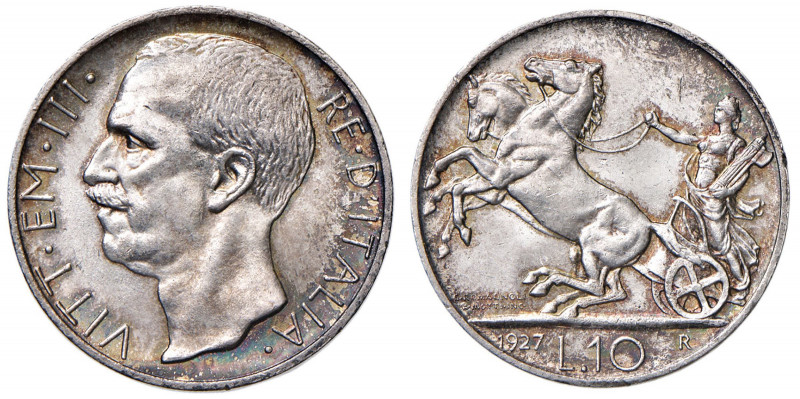Vittorio Emanuele III (1900-1946) 10 Lire 1927** - Nomisma 1110 AG Insignificant...