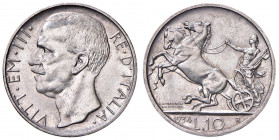 Vittorio Emanuele III (1900-1946) 10 Lire 1934 - Nomisma 1120 AG RRR Tiratura di soli 50 esemplari.
FDC
