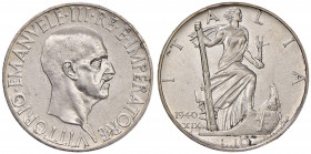 Vittorio Emanuele III (1900-1946) 10 Lire 1940 - Nomisma 1126 AG RRRR Solo 20 pezzi coniati.
FDC
