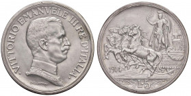 Vittorio Emanuele III (1900-1946) 5 Lire 1914 - Nomisma 1130 AG RR Sigillata SPL da Ranieri Egidio. Scritta PROVA abilmente abrasa.
SPL