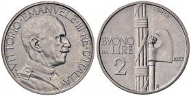 Vittorio Emanuele III (1900-1946) 2 Lire 1933 - Nomisma 1177 NI RRR Tiratura di 50 esemplari.
FDC