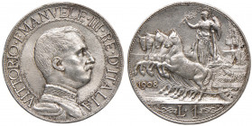 Vittorio Emanuele III (1900-1946) Lira 1908 - Nomisma 1198 AG R
FDC