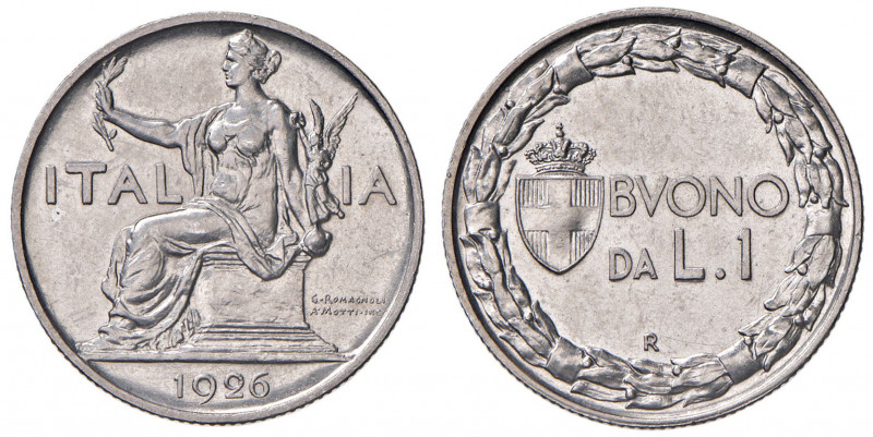 Vittorio Emanuele III (1900-1946) Lira 1926 - Nomisma 1210 NI R Tiratura di 500 ...