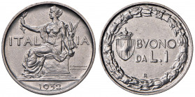 Vittorio Emanuele III (1900-1946) Lira 1932 - Nomisma 1215 NI RRR Tiratura di 50 esemplari.
FDC