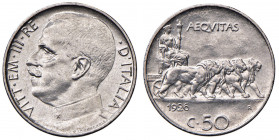 Vittorio Emanuele III (1900-1946) 50 Centesimi 1926 - Nomisma 1243 NI R Tiratura di 500 esemplari.
FDC