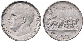 Vittorio Emanuele III (1900-1946) 50 Centesimi 1935 - Nomisma 1252 NI RRR Tiratura di 50 esemplari.
FDC