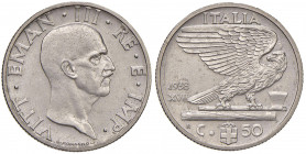Vittorio Emanuele III (1900-1946) 50 Centesimi 1938 Anno XVII - Nomisma 1255 NI RRRR Tiratura di soli 20 esemplari.
FDC