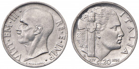 Vittorio Emanuele III (1900-1946) 20 Centesimi 1936 - Nomisma 1294 NI RR
FDC