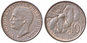 Vittorio Emanuele III (1900-1946) 10 Centesimi 1919 - Nomisma 1310 CU R
FDC