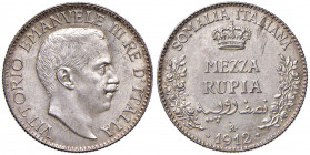 Vittorio Emanuele III (1900-1946) Somalia - Mezza rupia 1912 - Nomisma 1423 AG R
FDC