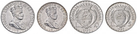 Vittorio Emanuele III (1900-1946) Somalia - 10 e 5 Lire 1925 - Nomisma 1445, 1446 AG R Lotto di due monete. Minimi contatti.
FDC