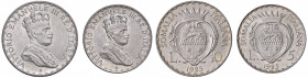 Vittorio Emanuele III (1900-1946) Somalia - 10 e 5 Lire 1925 - Nomisma 1445, 1446 AG R Lotto di due monete. Minimi contatti.
 FDC