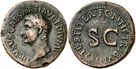 (23 d.C.). Druso. As. (Spink 1794) (Co. 2) (RIC. 45, de Tiberio). 11,06 g. MBC.