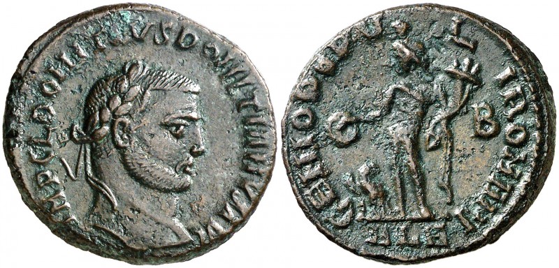 (296-297 d.C.). Domicio Domiciano. Alejandría. Follis. (Spink 12980) (Co. 1) (RI...