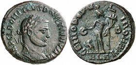 (296-297 d.C.). Domicio Domiciano. Alejandría. Follis. (Spink 12980) (Co. 1) (RIC. 20). 10,57 g. Muy rara. MBC+.
