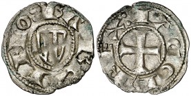 Jaume I (1213-1276). Barcelona. Diner de doblenc. (Cru.V.S. 304) (Cru.C.G. 2118). 0,90 g. Buen ejemplar. MBC+.