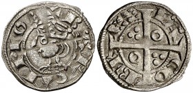 Jaume I (1213-1276). Barcelona. Diner. (Cru.V.S. 310) (Cru.C.G. 2120b). 0,96 g. Buen ejemplar. Escasa así. MBC+.