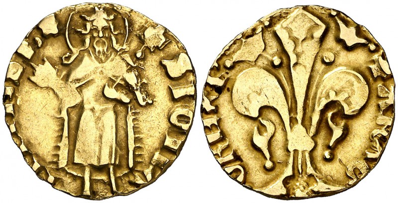 Pere III (1336-1387). Barcelona. Florí. (Cru.V.S. 389) (Cru.C.G. 2210). 3,44 g. ...