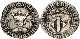 Martí I (1395-1410). València. Ral. (Cru.V.S. 527.1 var) (Cru.C.G. 2331f). 3,20 g. MBC/MBC+.