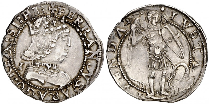 Ferran I de Nàpols (1458-1494). Nàpols. Coronat. (Cru.V.S. 1020) (Cru.C.G. 3433)...