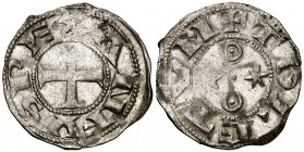 Alfonso VI (1073-1109). Toledo. Dinero. (AB. 8.2). 0,96 g. MBC+.