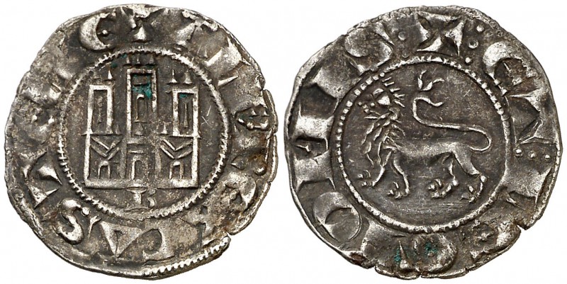 Alfonso X (1252-1284). Burgos. Dinero. (AB. 248, como pepión). 1,04 g. Escasa. M...