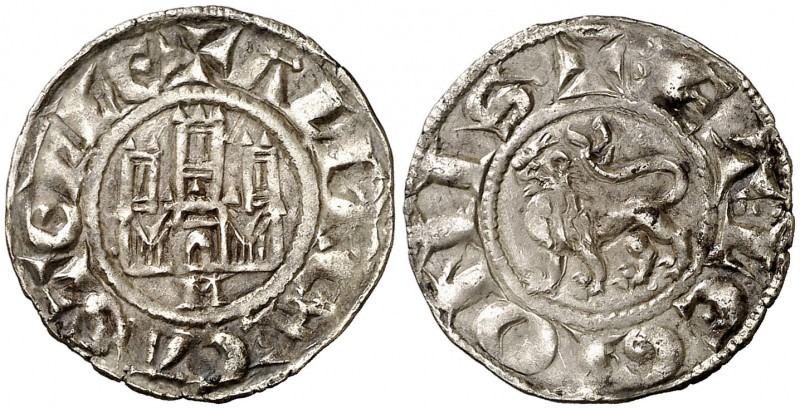 Alfonso X (1252-1284). Murcia. Dinero. (AB. 253, como pepión). 1 g. Bella. Escas...