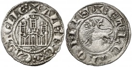 Alfonso X (1252-1284). Sevilla. Dinero. (AB. 254, como pepión). 0,95 g. Escasa. EBC-.