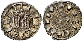Fernando IV (1295-1312). Marca: punta de lanza. Dinero. (AB. 330, como pepión). 0,79 g. Muy rara. MBC.