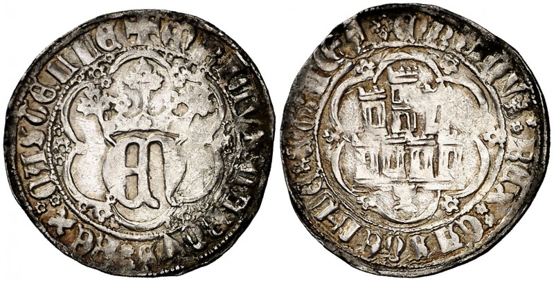 Enrique IV (1454-1474). Cuenca. Medio real. (AB. 697). 1,64 g. Orlas lobulares. ...