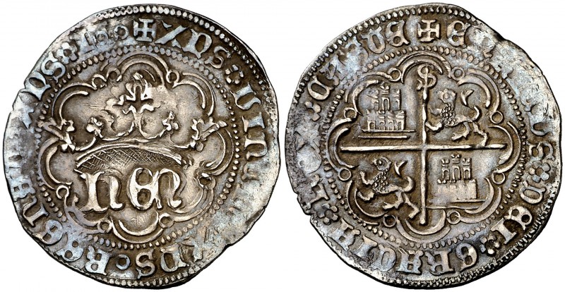 Enrique IV (1454-1474). Sevilla. Real de anagrama. (AB. 713). 3,31 g. Precioso c...