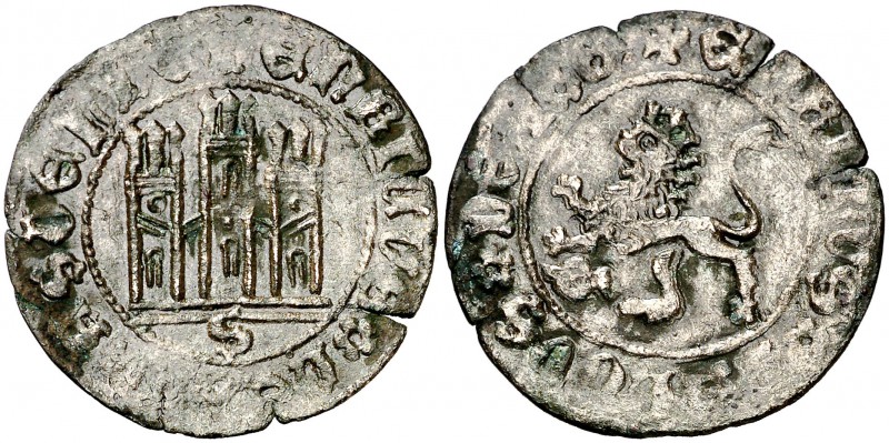 Enrique IV (1454-1474). Sevilla. Maravedí. (AB. 807). 1,77 g. Buen ejemplar. Esc...