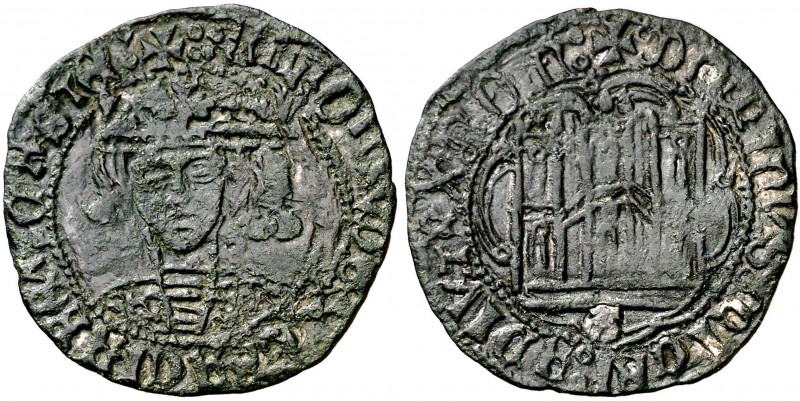 Alfonso de Ávila (1465-1468). Sevilla. Cuartillo. (AB. 852 var). 3,10 g. Busto m...