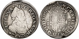 1571. Baja Navarra. Juana d'Albret. Pau. 1 testón. (D. 1307). 9,31 g. Rayitas. Rara. BC+/MBC-.