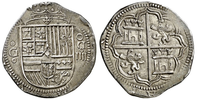 s/d. Felipe II. Granada. . 4 reales. (Cal. 295). 13,75 g. Preciosa pátina. Rara ...