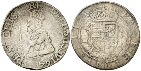 1579. Felipe II. Hasselt. 1 escudo de los Estados. (Vti. 1352) (Vanhoudt 374.HS) (Van Gelder & Hoc 245-17). 27,21 g. Acuñada por los Estados Generales...