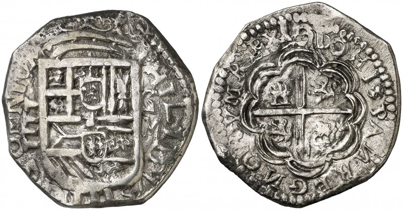 1610/09. Felipe III. Granada. M. 4 reales. (Cal. tipo 72, no señala la rectifica...