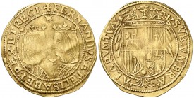 s/d. Felipe II (III). Barcelona. 1 trentí. (Cru.C.G. 4334) (Cal. 69). 6,95 g. Estrella de seis puntas sobre y entre los bustos. Ex Colección Ègara Vol...