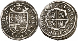 1653. Felipe IV. Segovia. BR. 1 real. (Cal. 1085). 3,66 g. MBC-/MBC.