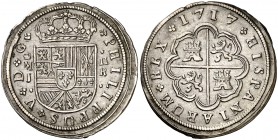 1717. Felipe V. Madrid. J. 2 reales. (Cal. 1244). 5,49 g. Buen ejemplar. MBC+.