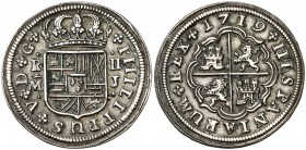 1719. Felipe V. Madrid. J. 2 reales. (Cal. 1245). 5,73 g. Buen ejemplar. MBC+.