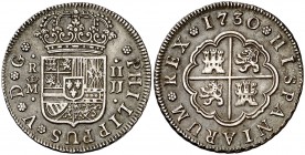 1730. Felipe V. Madrid. JJ. 2 reales. (Cal. 1253). 5,76 g. Buen ejemplar. MBC+.