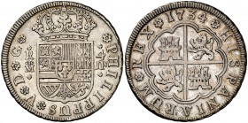 1734. Felipe V. Madrid. JF. 4 reales. (Cal. 1002). 13,32 g. Buen ejemplar. MBC+.
