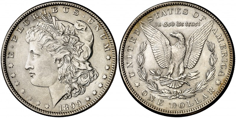 1899. Estados Unidos. Filadelfia. 1 dólar. (Kr. 110). 26,78 g. AG. Rara y más as...