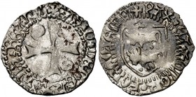 Francia. Gaston de Grailly (1436-1472). Bearn. Demi blanc. (D. 1256). 1,40 g. AG. Rara. MBC.