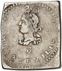 s/d (1709). Francia. Luis XIV. Tournai. 20 sols. (Maillet 14.PCXII). 6,53 g. AG. Moneda obsidional acuñada por M. de Surville durante el asedio a Tour...